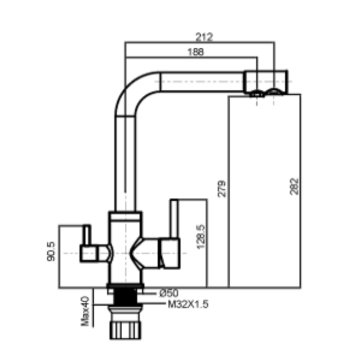 CREAVIT ARITMALI MUTFAK ARMATÜRÜ İÇME SUYU ÇIKIŞLI KROM DW8700