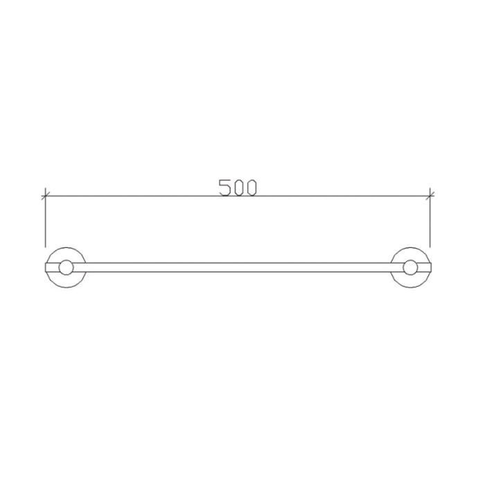 TEMA MARE EKSTRA UZUN PASLANMAZ HAVLULUK KROM L 50 CM 71205 - L