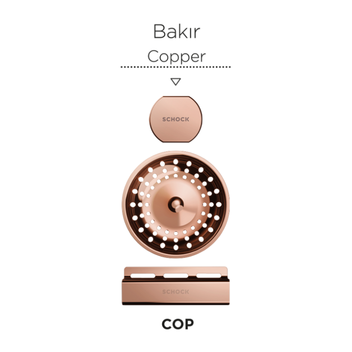 SCHOCK SİFON BAŞLIĞI / SÜZGEÇ PARÇALARI - COPPER / BAKIR 