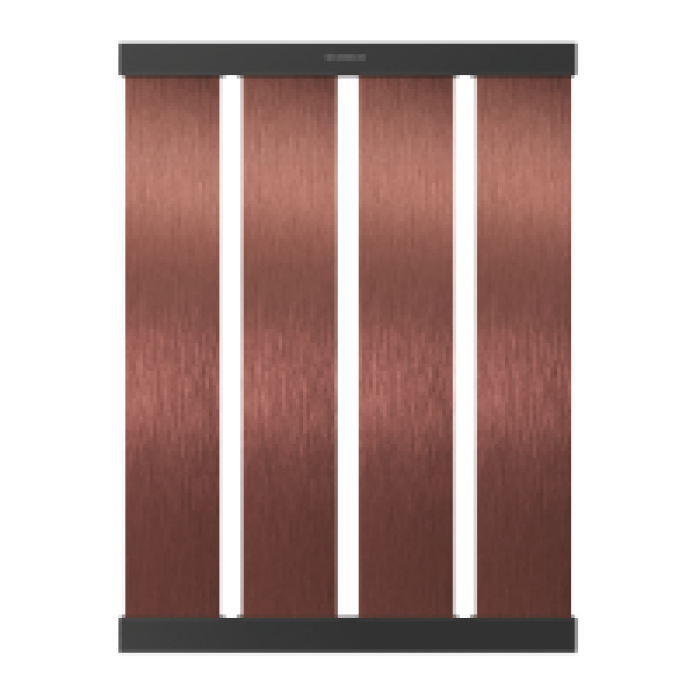 SCHOCK TASARIM DAMLAMA RAFI 336 X 480 X 12 MM COPPER / BRUSHED BLACK METALLIC / STAINLESS STEEL 