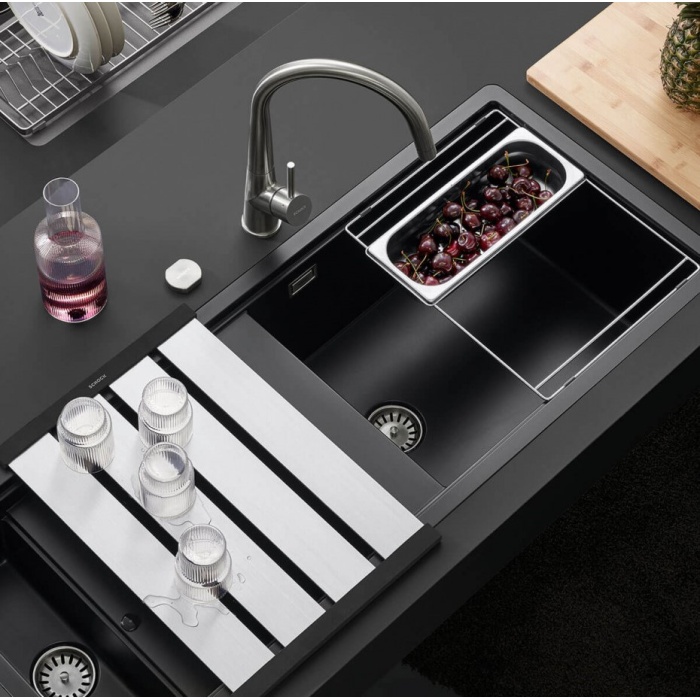 SCHOCK TASARIM DAMLAMA RAFI 336 X 480 X 12 MM COPPER / BRUSHED BLACK METALLIC / STAINLESS STEEL 