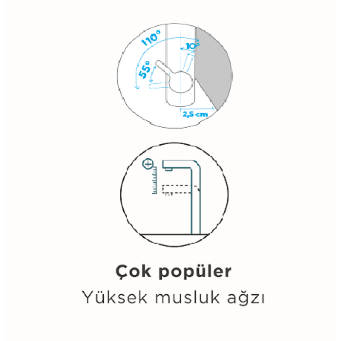 SCHOCK TARAS EVİYE BATARYASI CT BASIC LINE SILVER /  SUPER WHITE / PURE - 535120
