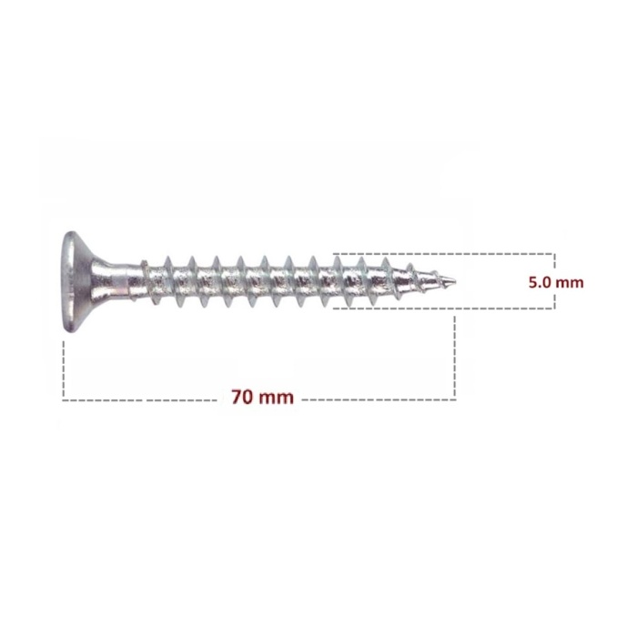 SUNTA VİDASI 5 X 70 MM - 50 ADET