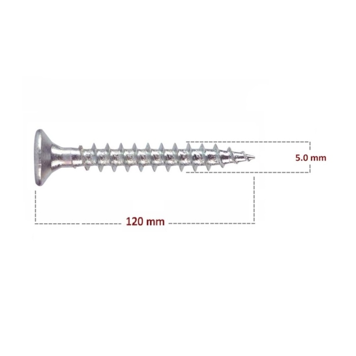 SUNTA VİDASI 5 X 120 MM - 50 ADET