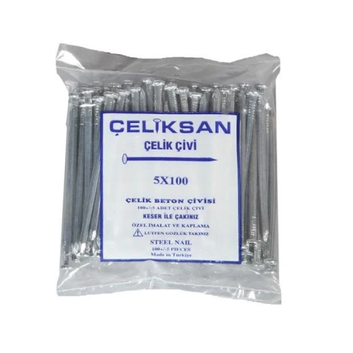 ÇİVİ ÇELİK 5 x 100 - 100 ADET