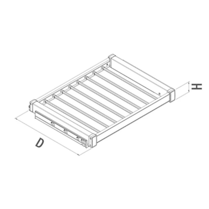 STARAX ALÜMİNYUM PANTOLONLUK GİZLİ RAYLI 90 CM BEYAZ S - 6710