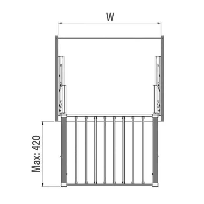 STARAX ALÜMİNYUM PANTOLONLUK GİZLİ RAYLI 90 CM BEYAZ S - 6710