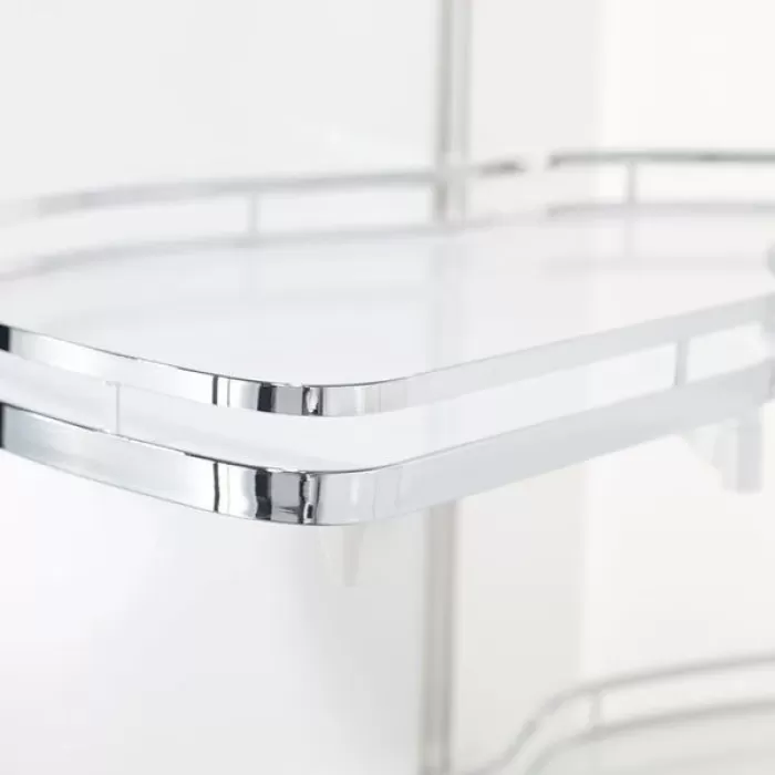 HÄFELE LEMANS II KÖR KÖŞE KİLER SİSTEMİ FASULYE KROM 2 BEYAZ SEPET SOL 45 X 75 CM - 541.32.075