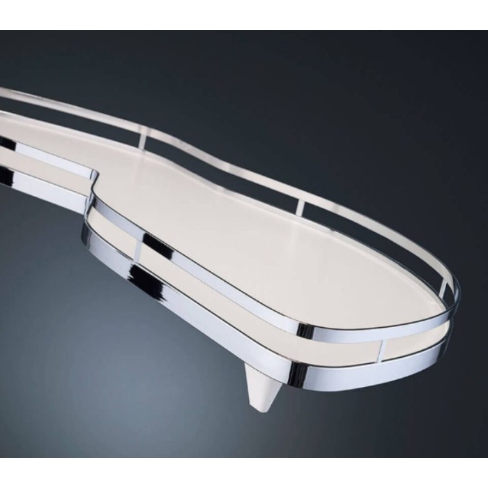 HÄFELE LEMANS II KÖR KÖŞE KİLER SİSTEMİ FASULYE KROM 2 BEYAZ SEPET SOL 45 X 75 CM - 541.32.075