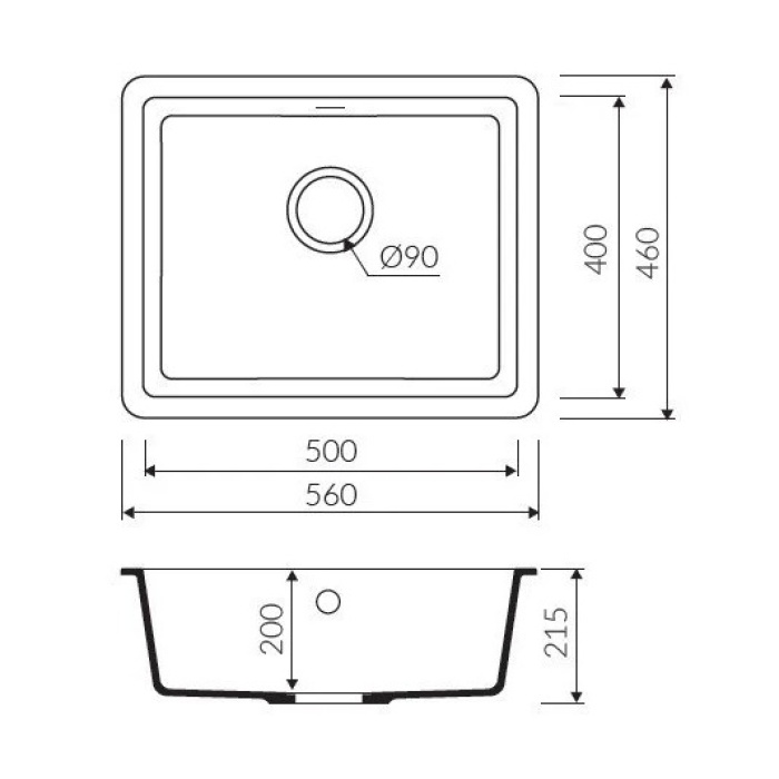 MARMORIN FADO 560 STEEL METALLIC 1 GÖZLÜ DAMLALIKSIZ GRANİT EVİYE METALİK GRİ