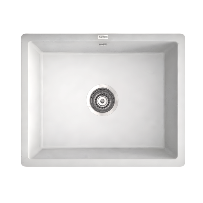 MARMORIN LANDO 520 WHITE ALABASTER 1 - BOWL DRAINER GRANİT EVİYE 1 GÖZLÜ DAMLALIKSIZ BEYAZ