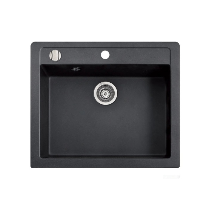 MARMORIN BARIO 590 METALLIC BLACK 1 GÖZLÜ DAMLALIKSIZ GRANİT EVİYE METALİK SİYAH