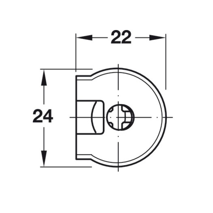 HÄFELE RAFIX 20 BAĞLANTI GÖVDESİ ZAMAK 16 MM