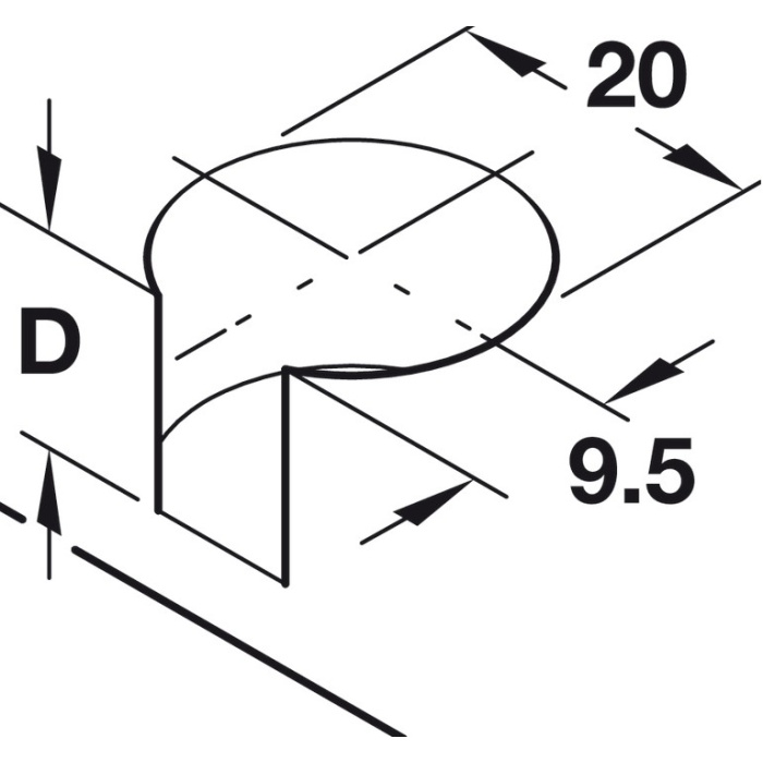 HÄFELE RAFIX 20 BAĞLANTI GÖVDESİ ZAMAK 16 MM