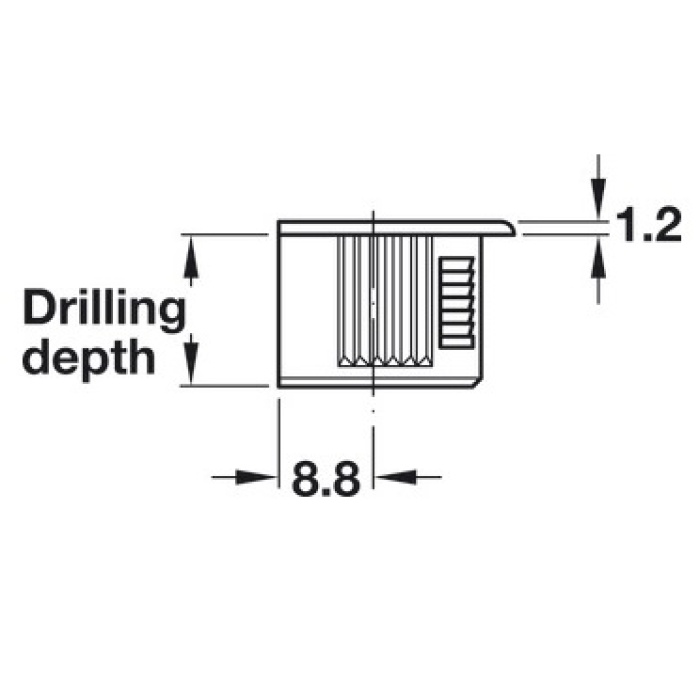 HÄFELE RAFIX 20 BAĞLANTI GÖVDESİ ZAMAK 16 MM