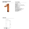 NEWARC AQUA ÇANAK TİPİ LAVABO BATARYASI BAKIR 941001S