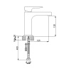 NEWARC AQUA LAVABO BATARYASI SİYAH/PARLAK BAKIR 941521BS