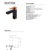 NEWARC AQUA LAVABO BATARYASI SİYAH/PARLAK BAKIR 941521BS
