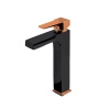 NEWARC AQUA ÇANAK TİPİ LAVABO BATARYASI SİYAH/ PARLAK BAKIR 941001BS