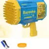 Bazooka Baloncuk Tabancası – 69 Delikli Baloncuk Fırlatıcı, LED Işıklar ve Fanlı