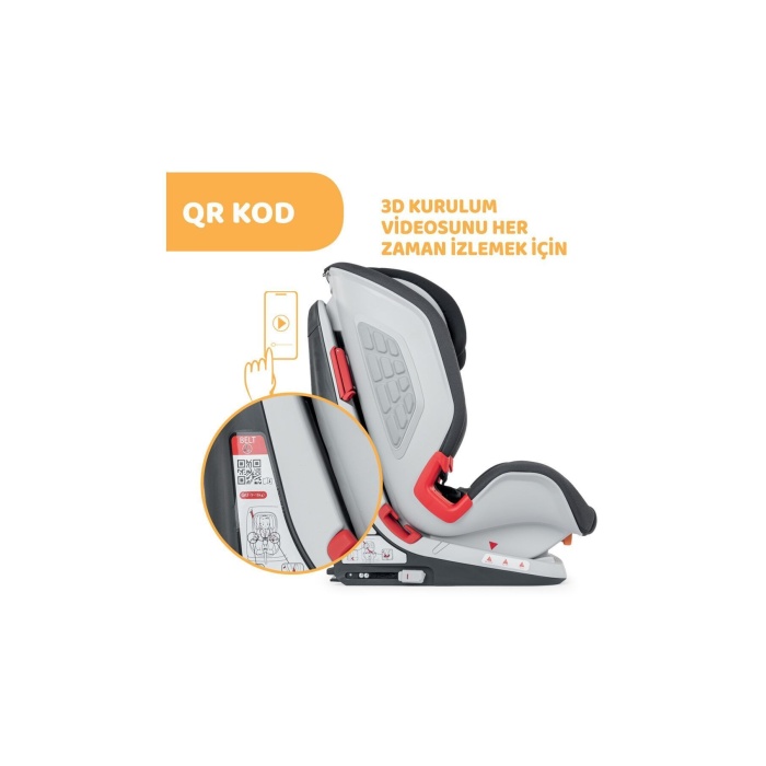 Youniverse Fix 1 2 3 Oto Koltuğu (9 - 36 Kg) - Black