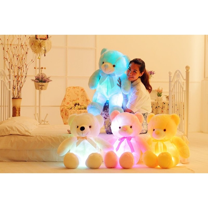 GlowBear™ – Renk Değiştiren LED Işıklı Peluş Ayıcık | Gece Lambalı Oyuncak