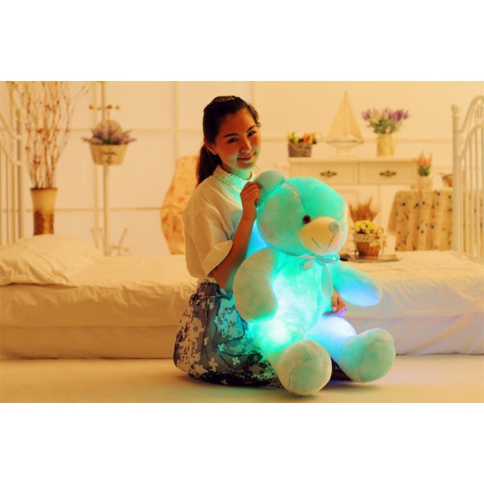 GlowBear™ – Renk Değiştiren LED Işıklı Peluş Ayıcık | Gece Lambalı Oyuncak