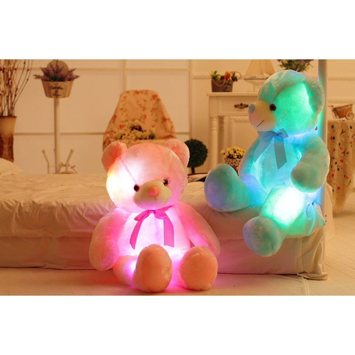 GlowBear™ – Renk Değiştiren LED Işıklı Peluş Ayıcık | Gece Lambalı Oyuncak