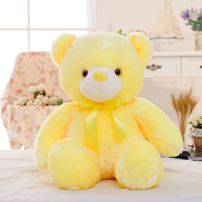 GlowBear™ – Renk Değiştiren LED Işıklı Peluş Ayıcık | Gece Lambalı Oyuncak