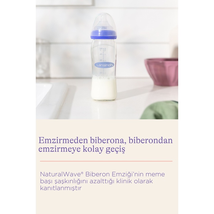 160 ml Cam Biberon ve NaturalWave® Biberon Emziği (1 Ay+)