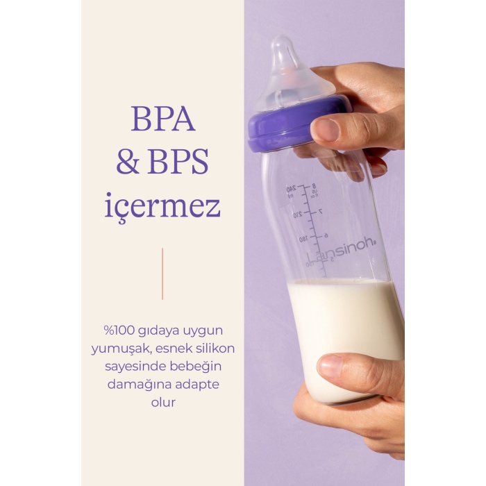 240 ml Cam Biberon ve NaturalWave® Biberon Emziği