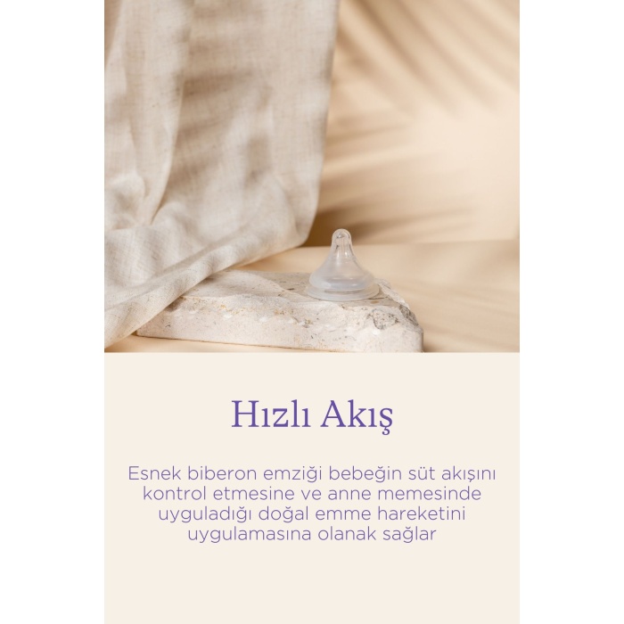 NaturalWave® 2li Biberon Emziği Hızlı Akışlı (6 Ay+)