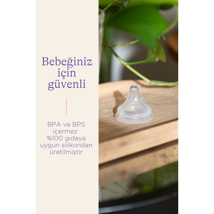 NaturalWave® 2li Biberon Emziği Orta Akışlı (3 Ay+)