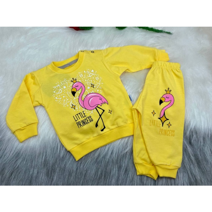 Flamingo baskılı ikili erkek takımı