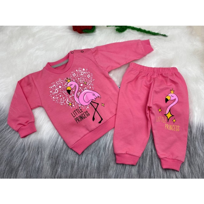 Flamingo baskılı ikili erkek takımı