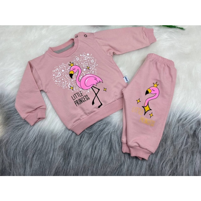 Flamingo baskılı ikili erkek takımı