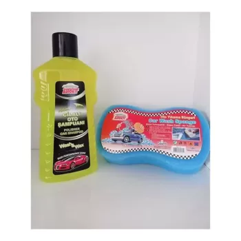 AUTOKIT Cilalı Oto Şampuan 1000 ml Oto Yıkama Süngeri Hediye