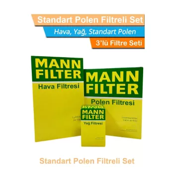 MANN FILTER Vw Jetta 1.6 Tdı Dizel Mann Filtre Bakım Seti 2011-2015