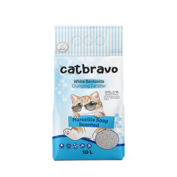CATBRAVO Aktif Topaklanan Marsilya Sabun Kokulu Kedi Kumu 10 Lt