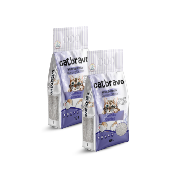 CATBRAVO Aktif Topaklanan Lavanta Kokulu Kedi Kumu 10 Lt X 2 Adet