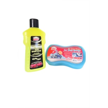 AUTOKIT Cilalı Oto Şampuan 1000 ml Oto Yıkama Süngeri Hediye
