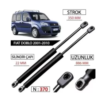 BAGAJ AMORTISORU 866mm/430N FIAT DOBLO (119,123) 2005-2010