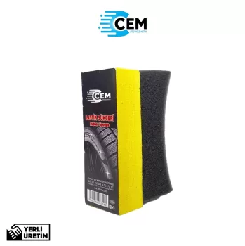 CEM CAR CARE Lastik Parlatıcı Uygulama Süngeri Özel Tasarım