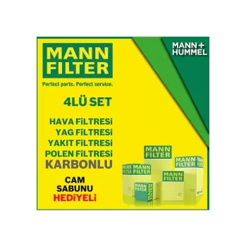 Toyota Corolla Uyumlu 1.4 D4D Mann-Filter Filtre Bakım Seti 2007-2018