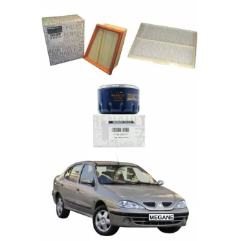 Renault Megane 1 1.4-ve-1.6 16v-ve-8v Benzinli Bakım Ve Filtre Seti (klimalı Araçlar Için)