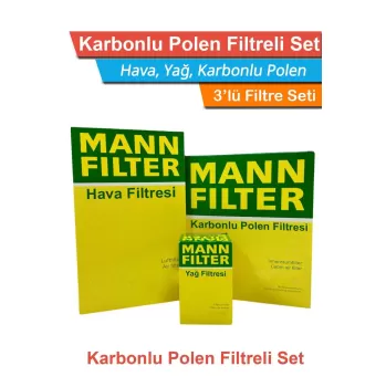 Toyota Corolla Uyumlu 1.33 1.6 Mann-Filter Filtre Bakım Seti 2007-2018