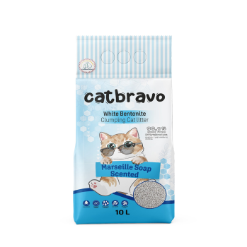 CATBRAVO Aktif Topaklanan Marsilya Sabun Kokulu Kedi Kumu 10 Lt