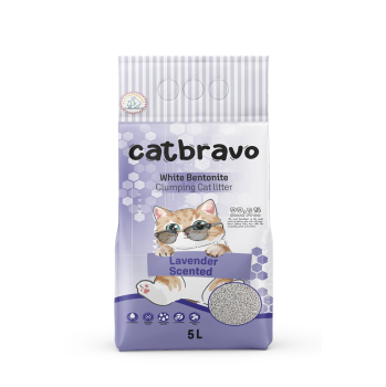 CATBRAVO Aktif  Topaklanan Lavanta Kokulu Kedi Kumu 5 Lt