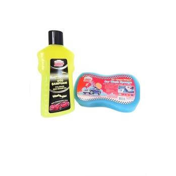 AUTOKIT Cilalı Oto Şampuan 1000 ml Oto Yıkama Süngeri Hediye