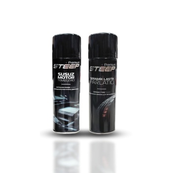 STEEP Susuz Motor Temizleyici Seramik Lastik Parlatıcı 500 Ml 2li Set